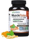 Relaxant - Muscle Relax 24/7 - Grande 2,300 Milligram Day/Night Use Capsules Maximum Strength Support - con Valerian, Passion Flower, Magnesium