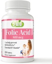 J-Bio Folic Acid 800mcg (120 Tablets) Daily Health Regimen & Prenatal Care for Women