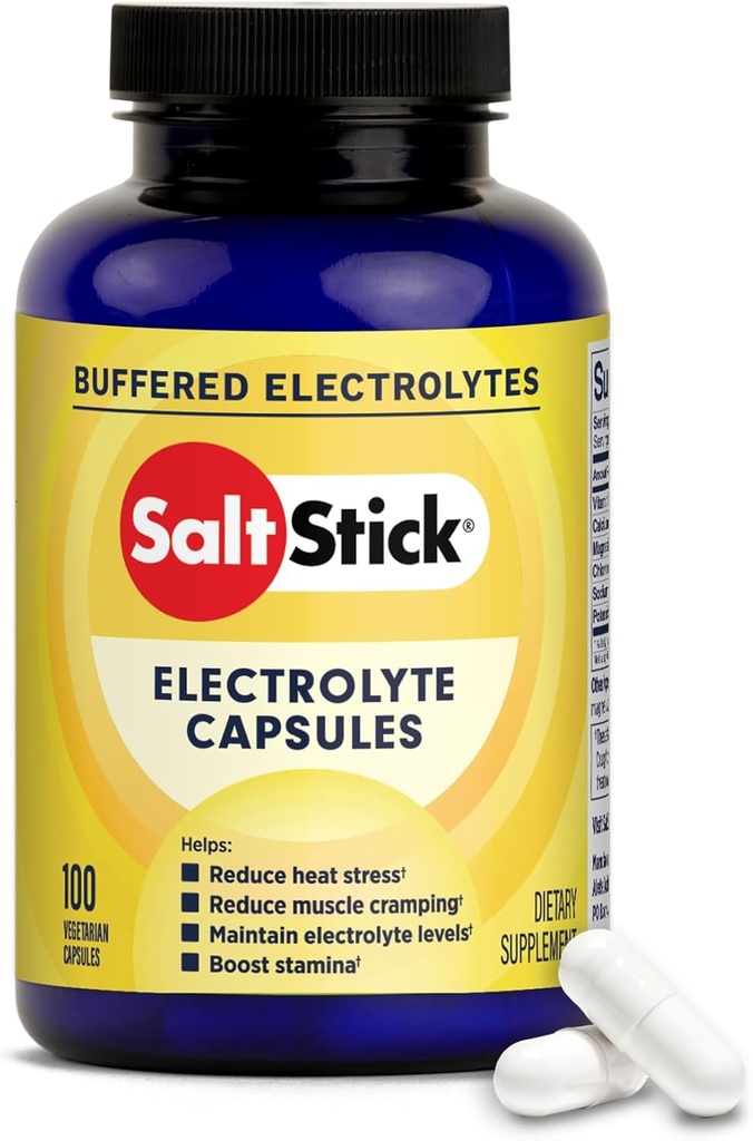 SaltStick Electrolyte Capsules with Vitamin D ← Salt Pills with Electrolytes for Running, Endurance Sports Nutrition, Running Supplements ⋅ 100 Count Electrolyte Pills