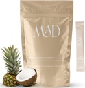 Postpartum Hair Pérdida Suplemento ← Ingredientes seguros Collagen, Pumpkin Seed, Omega-3 Horsetail ← 15 Individualmente Envasado Tasty Hair Strength Mix-in Packets (Pina Colada)