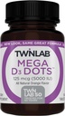 Twinlab Mega D-3 Dots - Vitamin D Supplement for Immune Health and Bone Support - 100 Orange Tablets, 125 mcg (5000 IU) (Pack of 2)