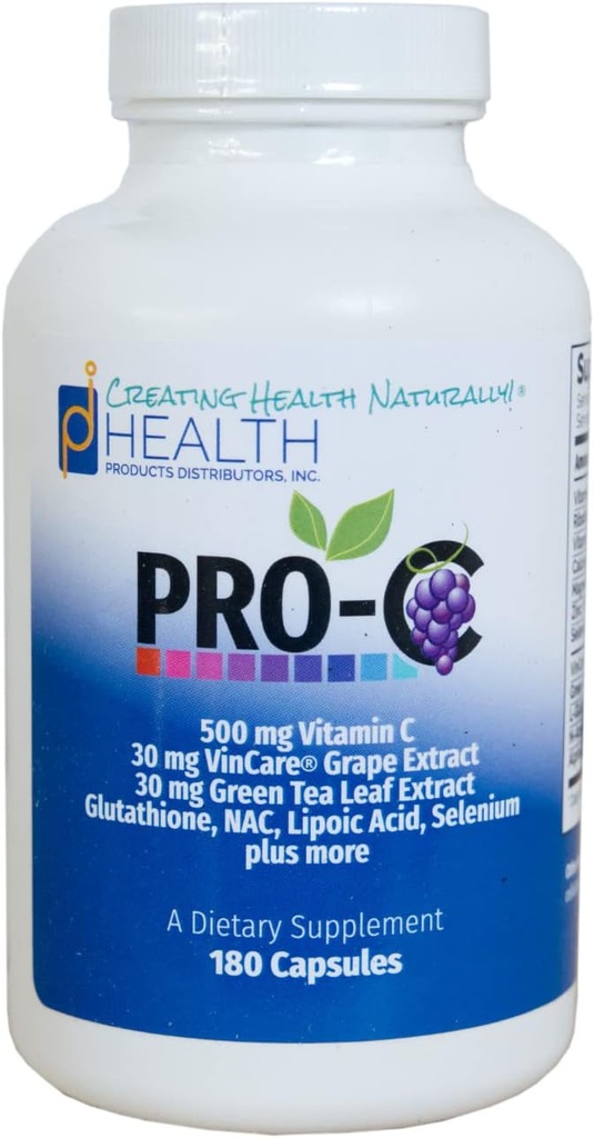PRO-C (180 caps) | Powerful Nrf2 Activator | Vitamin C Antioxidant Supplement with Superior Free-Radical Protection