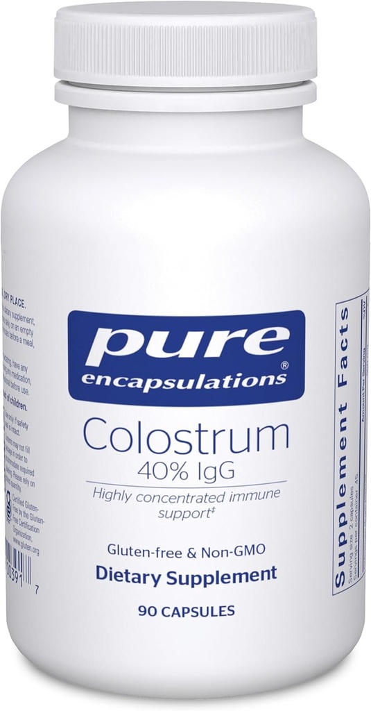Encapsulaciones puras Colostrum ← 40% IgG Apoyo de Inmunidad altamente concentrado
