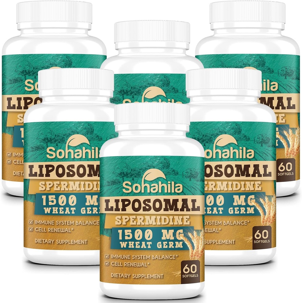 Spermidine Supplement 15 MG - 99% Purity, High Absorption, 1500 MG Fermented Wheat Germ Extract with Zinc & Thiamin, Spermidine for Men &amp; Women - Cellular Renewal, Aging Defense, Energy, 360 Softgels