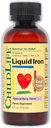 NILDLIFE ESSENTIALS Hierro líquido para niños - Suplemento de hierro gotas para bebé Toddler &amp; Baby, Gluten Free - Natural Berry, 4 Fl Oz
