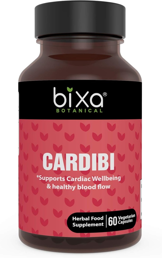 Suplemento ayurvédico natural de hierbas CARDIBI Capsules puro Authentic Premium Quality 60 Veg Capsules (450mg) (con Arjuna,Guggul, Punarnava, Trikatu Powder y extracto de ajo)