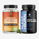 Fat Burner Gummies and Night Time Fat Burner ← 24/7 Weight Loss Support with Green Tea & Raspberry Ketones ¦ Appetite Suppressant, Metabolism Booster, and Belly Fat Reducer ← 1 Mes de Suministro