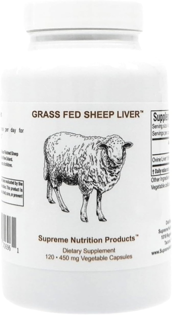 Alta Nutrición Grass Fed Sheep Liver, 120 Pure Ovine Liver Capsules