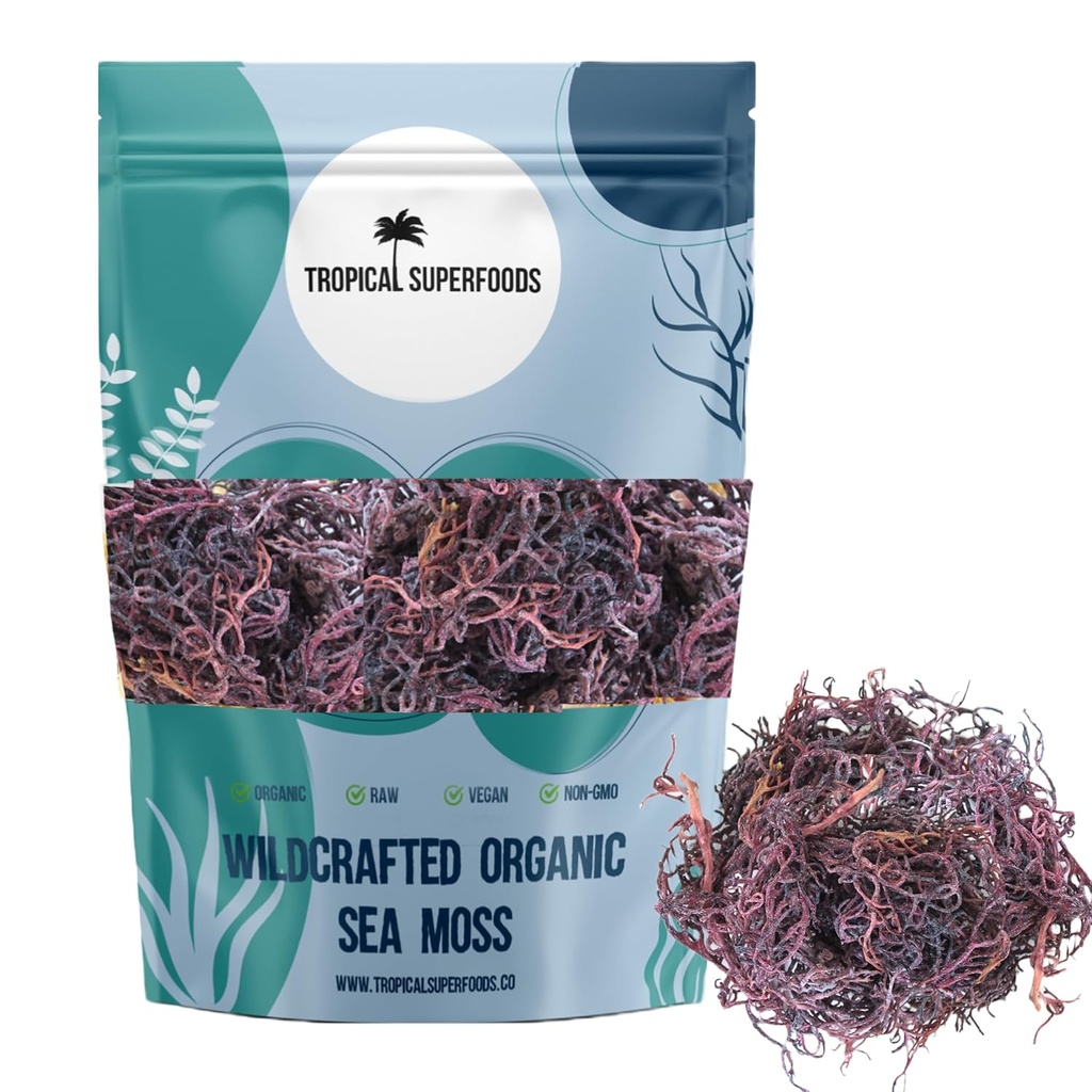 100% Wildcrafted Full Spectrum Purple Sea Moss ← Irish Sea Moss Silencio Sun seco Silencio 92 Minerales - Hace 20 + oz de Sea Moss Gel ← Full Spectrum Purple Sea Moss (4oz)