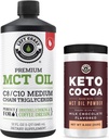 Rendimiento Costa Izquierda 100% aceite de coco MCT líquido, 32oz + Keto Coco mix, 8.5oz