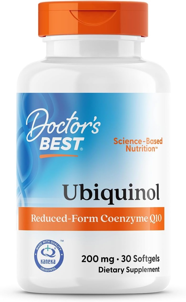 Médicos Mejor Ubiquinol, Coenzima Reducida Q1, 200 mg, No GMO, Gluten Gratis, Soy Gratis 30 Softgels