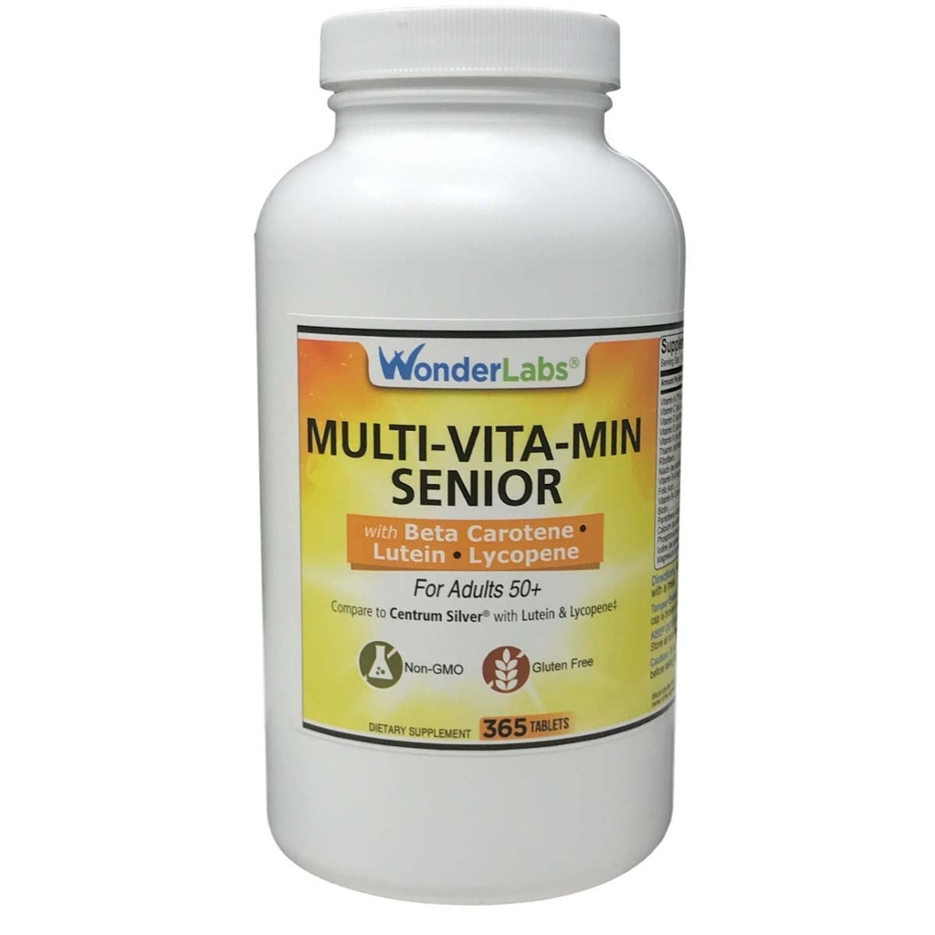 Multi-Vitamin Multi-Mineral Comparar con Centrum Silver® Multivitamin Multimineral con Beta Carotene Especialmente para Adultos 50 Plus - 365 Tabletas #2914