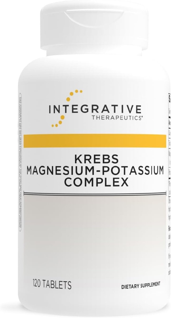 Terapéutica integrada Complejo de Potasio de Krebs Magnesio - Suplemento mineral para la función del corazón* - Soporte de energía celular* - Sin gluten &amp; sin lácteos - 120 Tabletas (60 Servimientos)
