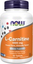 AHORA Suplementos de alimentos, L-Carnitina 1000 mg, Formulario más puro, Aminoácidos, Apoyo Fitness*, 50 Tabletas