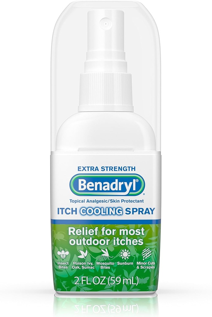 Benadryl Itch Relief Spray Extra Strength 2 oz (Pack of 2)