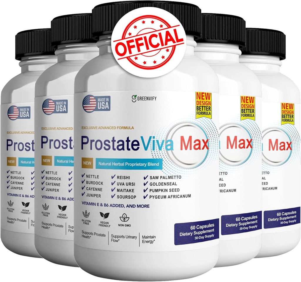 ProstateViva Max Suplementos de próstata para hombres cápsulas, suplementos de salud - máxima fuerza, todo natural para apoyar la función normal y saludable, Prosta Vive Reseñas (600 cápsulas)