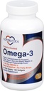 Omega-3 Suplementos de aceite de pescado, forma de triglicéridos, 1100 mg Total Omega-3 Ácidos grasos, no al aire y libre de gluten, Softgeles de color Enterico especial para no Burps de pescado - 180 Conde