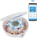 Live Fine Smart WiFi Dispenser automático de píldoras ← 28-Day Medication Organizer Hasta 9 dosis por día para monitorear el cuidado con llave de bloqueo, alarmas de luz ajustables/sonido para las recetas &amp; vitaminas