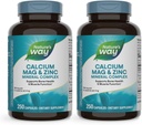 Camino de la Naturaleza Magnesio de calcio &amp; Complejo Mineral de zinc, soporta la función de la salud ósea &amp; músculo*, Immune Support*, 250 cápsulas (paquete mayo Vary) - 2 Pack