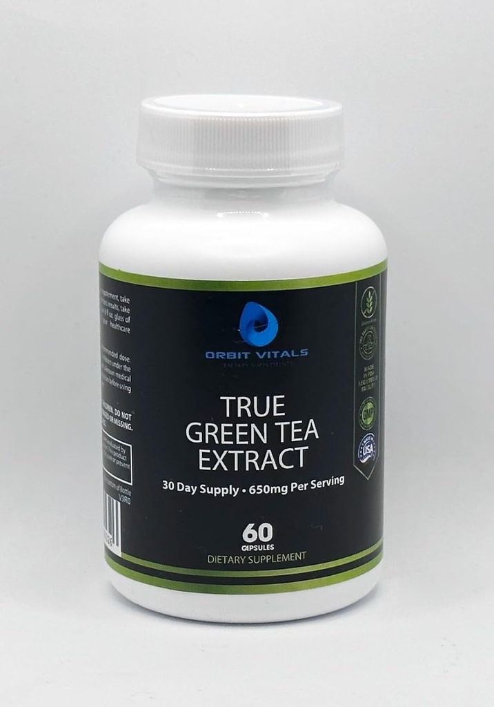 True Green Tea Extract: Premium Green Tea Extract for Enhanced Energy, Immune Support, and Global Wellness - Antioxidant-Rich Formula for Men and Women