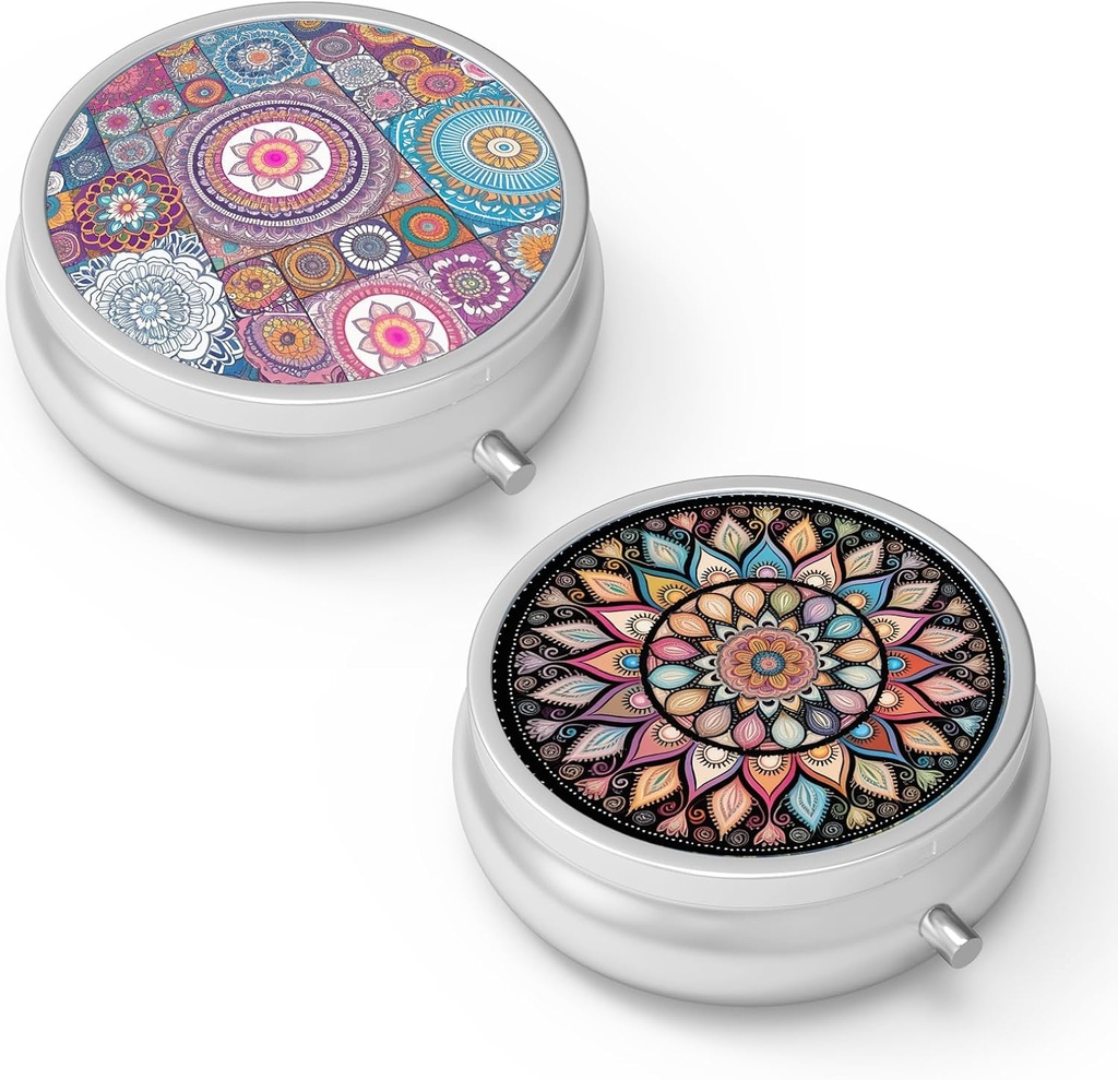 Caja de Píldora 3 Caja de Píldora pequeña, Portátil para Pocket o Píldora de Píldora de Contenedor para mantener vitaminas, medicamentos, aceite de pescado y suplementos(2PCS)
