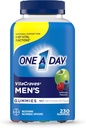 One A Day Hombres Gummies Multivitamina, Multivitamina para Hombres con Vitamina A, C, D, E, Calcio &amp; Más Para Apoyar Función del Musculo Saludable, Gummies, 230 Conde
