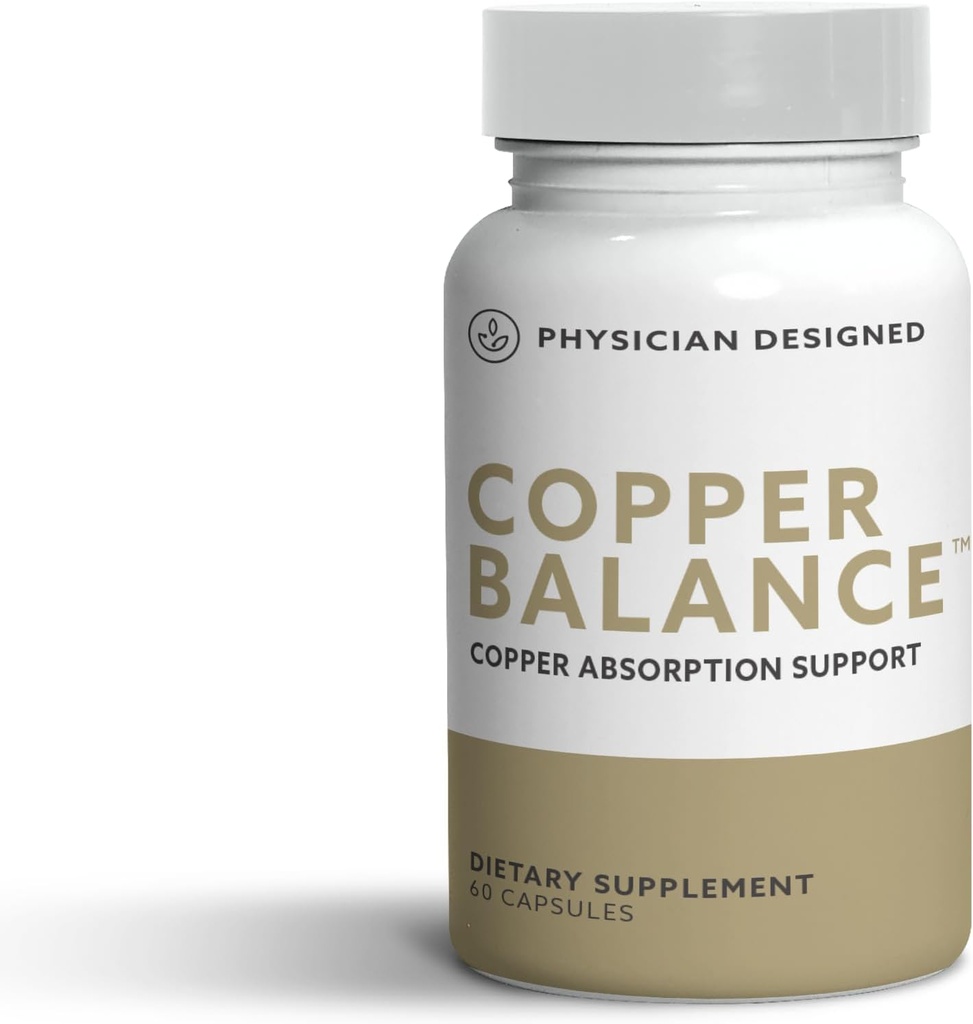 PD VARS Physician Designed Copper Balance Supplement - Fibromyalgia Support, Reduced Nerve Pain, Fibro Fog, 9 Essential Immune Boosting Vitamins, 60 Capsules