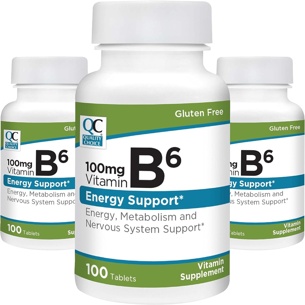Opciones de calidad Vitamina B6 100 mg 100 cuentan botellas de tabletas (3 Pack)