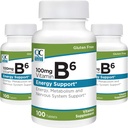 Opciones de calidad Vitamina B6 100 mg 100 cuentan botellas de tabletas (3 Pack)