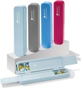 Organizador semanal de píldoras - Organizador de medicina de viaje, cajas de píldoras y organizador 2 veces al día, 7 días lindo caso de píldoras, portador de píldoras para vitaminas, medicamentos y tabletas (Pastel Blue)