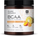 Pure Power BCAA + Beta-Alanine, Tropical Punch Flavor, 11.7 oz (333 g), 30 Servings, 6g BCAA, 2g Beta-Alanine, 0g Sugar, Non-GMO, Dr. Mercola