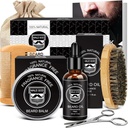 MALE GOD Beard Kit w / Ingredientes naturales, Adecuado para toda habilidad, Regalos de cumpleaños  Aniversario ← Regalos de Navidad para Hombres Stocking Stuffers
