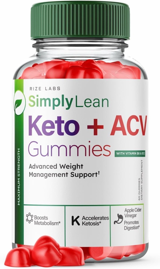 rize labs Just Lean Keto + ACV Gummies for Advanced Weight Loss, Suplemento, Maximum Strength Gomitas, Just Lean Advanced Formula Review (60 Gummies)
