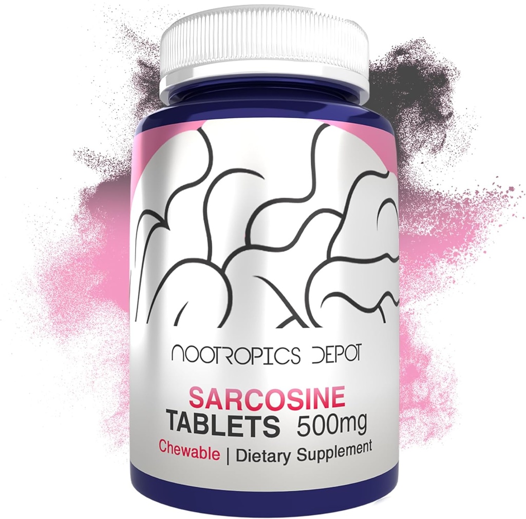 Nootropics Depot Sarcosine Tablets | Chewable | 500mg | 240 Count