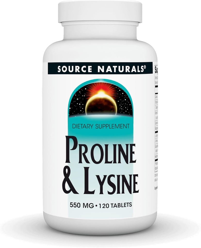 Fuente Naturals Proline " Lysine, 550 mg - 120 Tablets