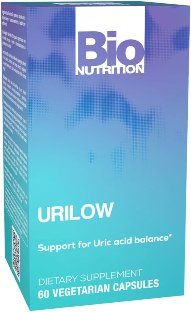 Bio Nutrition Urilow 60 Vegetarian Capsules ← Apoyo Natural para la Salud Urinaria ← Promueve un Saldo Ácido Urico Saludable