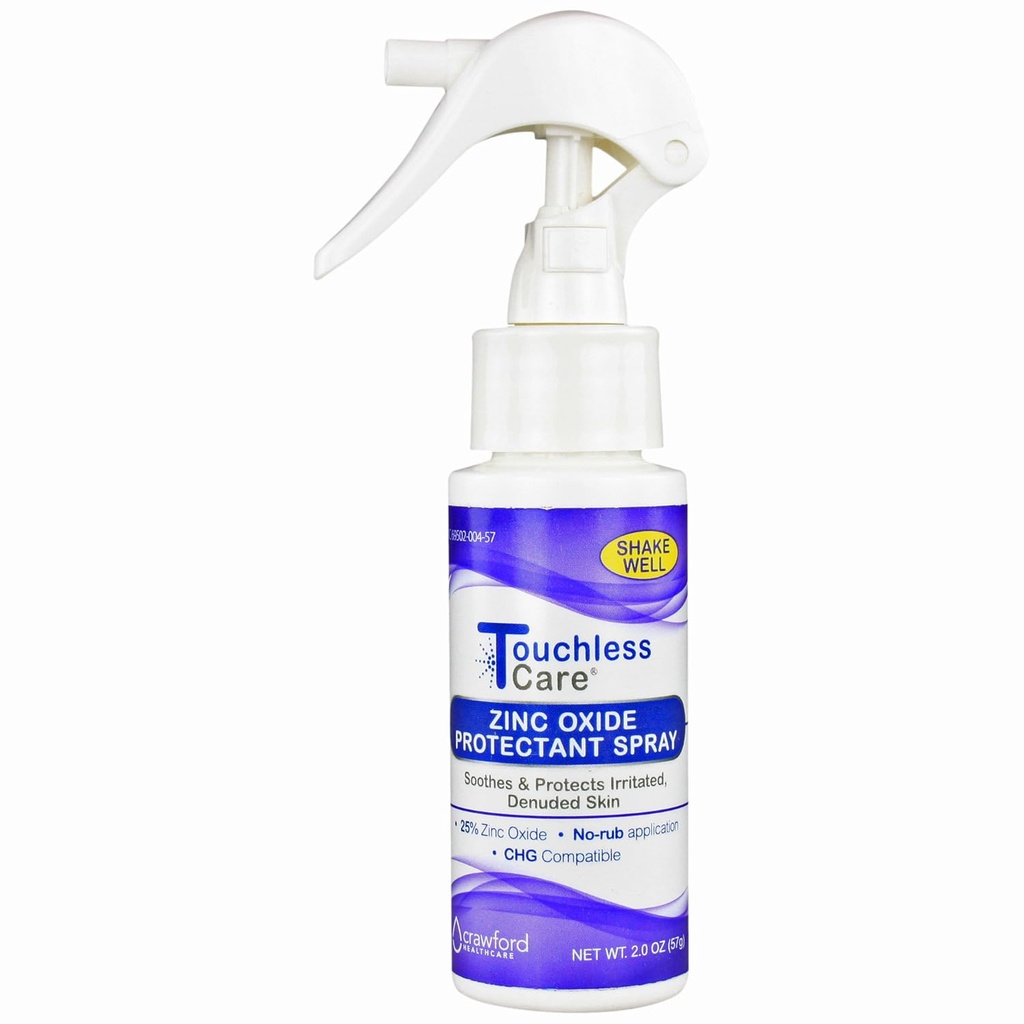 Zinc Oxide Protectant Spray, Fast Relief of Adult Diaper Rash caused by Adult Incontinence, Easy to Apply Touch Free Spray, Eases Skin Irritation, No Messy Creams (2 oz) - 62402