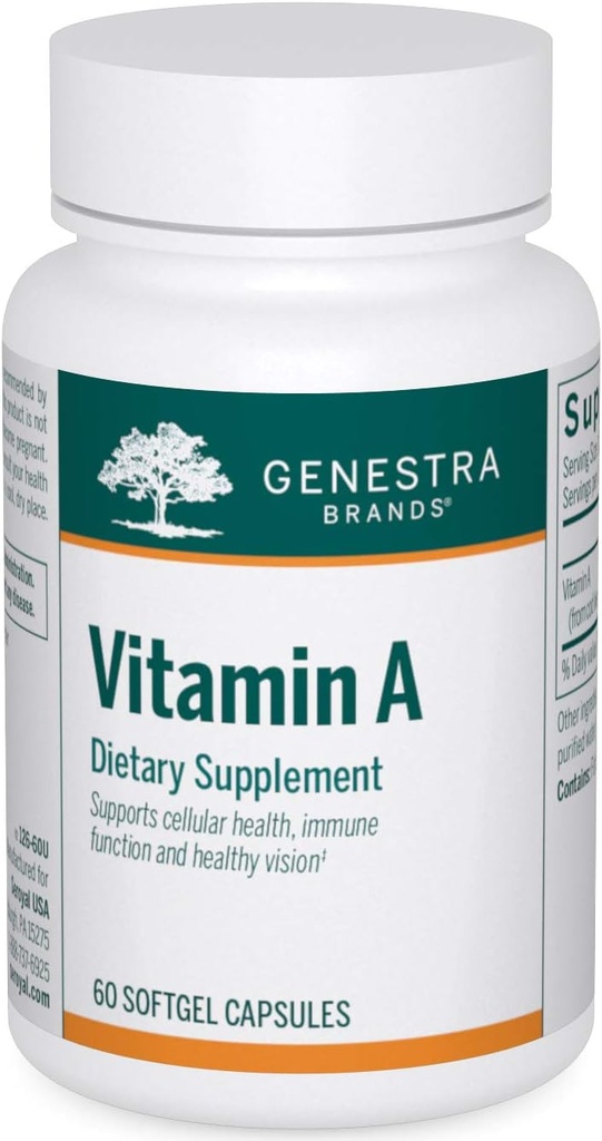 Genestra Brands Vitamin A | Helps Maintain Eyesight, Skin Membranes and Immune Function | 60 Capsules