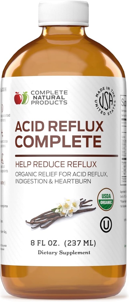 Reflujo ácido completo 8oz - Natural Orgánica de acidez líquida, GERD, &amp; Amish Reflux Relief Remedy &amp; Medicine