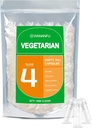 wananfu Tamaño 4 Empty Capsules Vegetariano (1000 Conde), Clear Fillable Veggie Pill Capsules Tamaño 4 para hacer sus propios suplementos