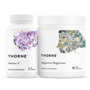 THORNE - Sleep Support Duo - Magnesium Bisglycinate Powder + Melaton-3 para el descanso - 60 Servings
