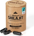 NATURAL SHILAJIT Capsules (2 Meses de Suministro) - 60 Conde - Shilajit para Hombres " Mujeres con Ácido Fulvico " Minerales Trace, Nutrientes Plantados para Energía, Apoyo Inmunitario " Vitality