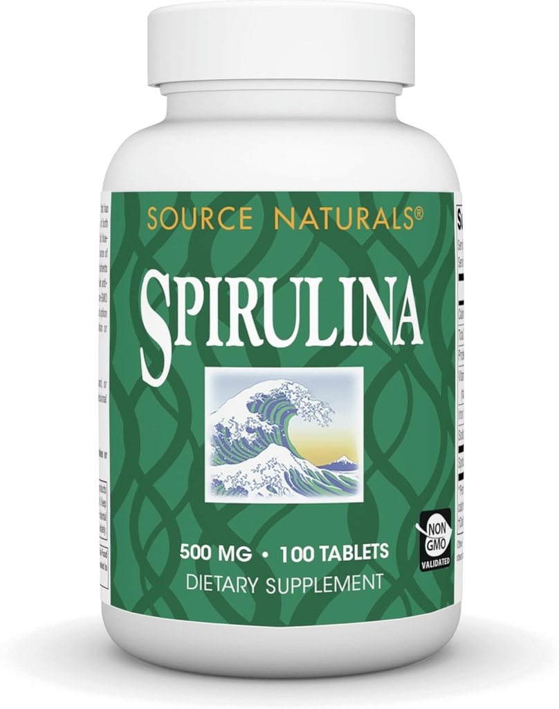 Source Naturals Spirulina - for Immune System Support - 100 Tablets