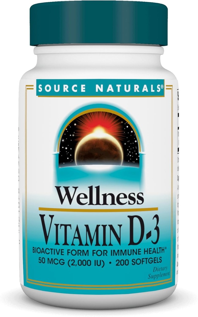 Fuente Natural Wellness Vitamina D-3 2000 iu Bioactive Form for Immune Health* - 200 Softgels