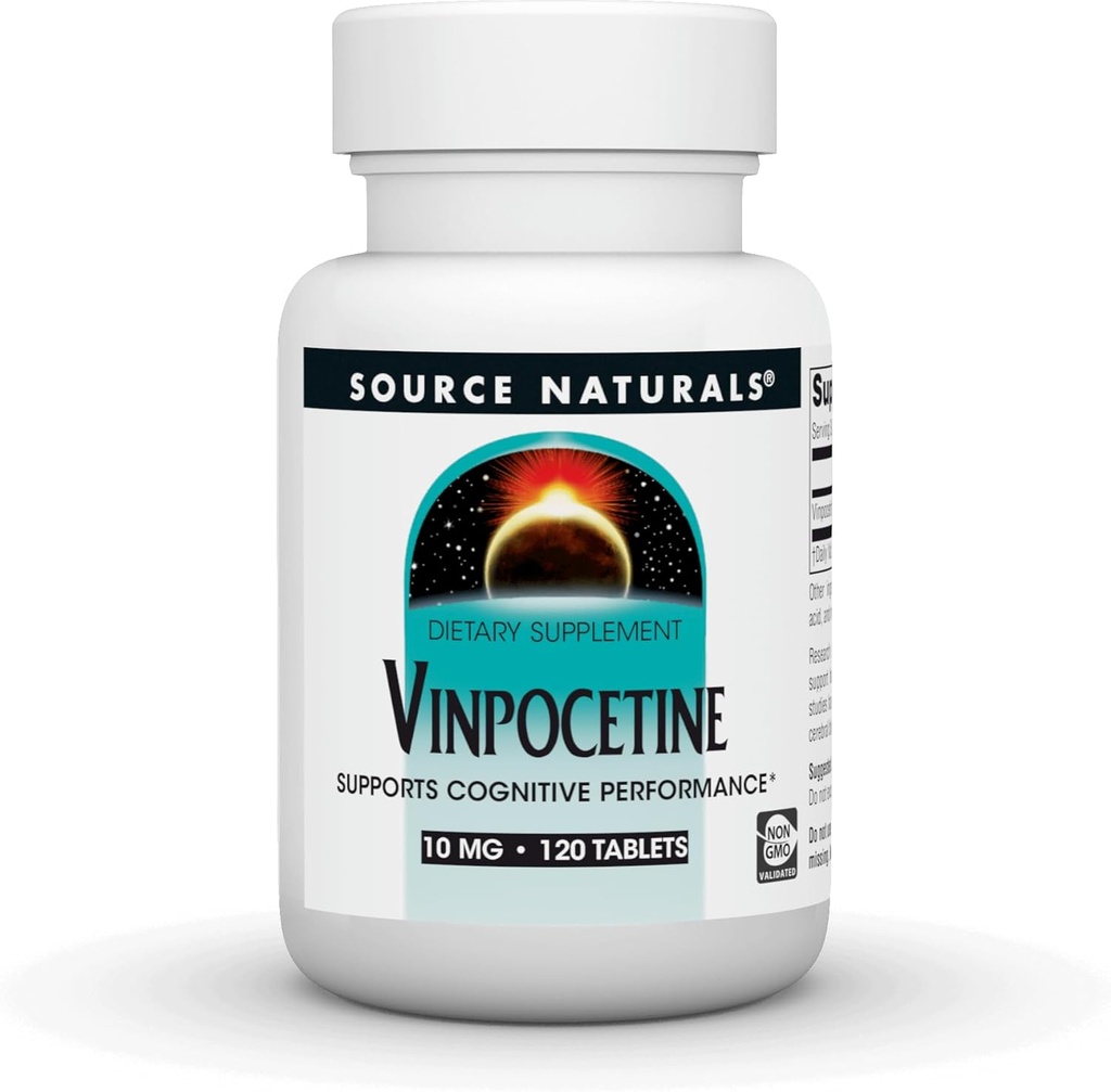 Fuente Naturals Vinpocetine Tablets, Supports Cognitive Performance*, 10 mg - 120 Tablets