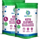 BioTrust Keto Elevate – C8 MCT Oil Powder – Ketogenic MCT Coffee Creamer, Keto Coffee Creamer – Clean Energy, Mental Focus " Clarity – 100% Caprylic Acid MCT Powder, Non-GMO (Unflavored, 40 Servings)