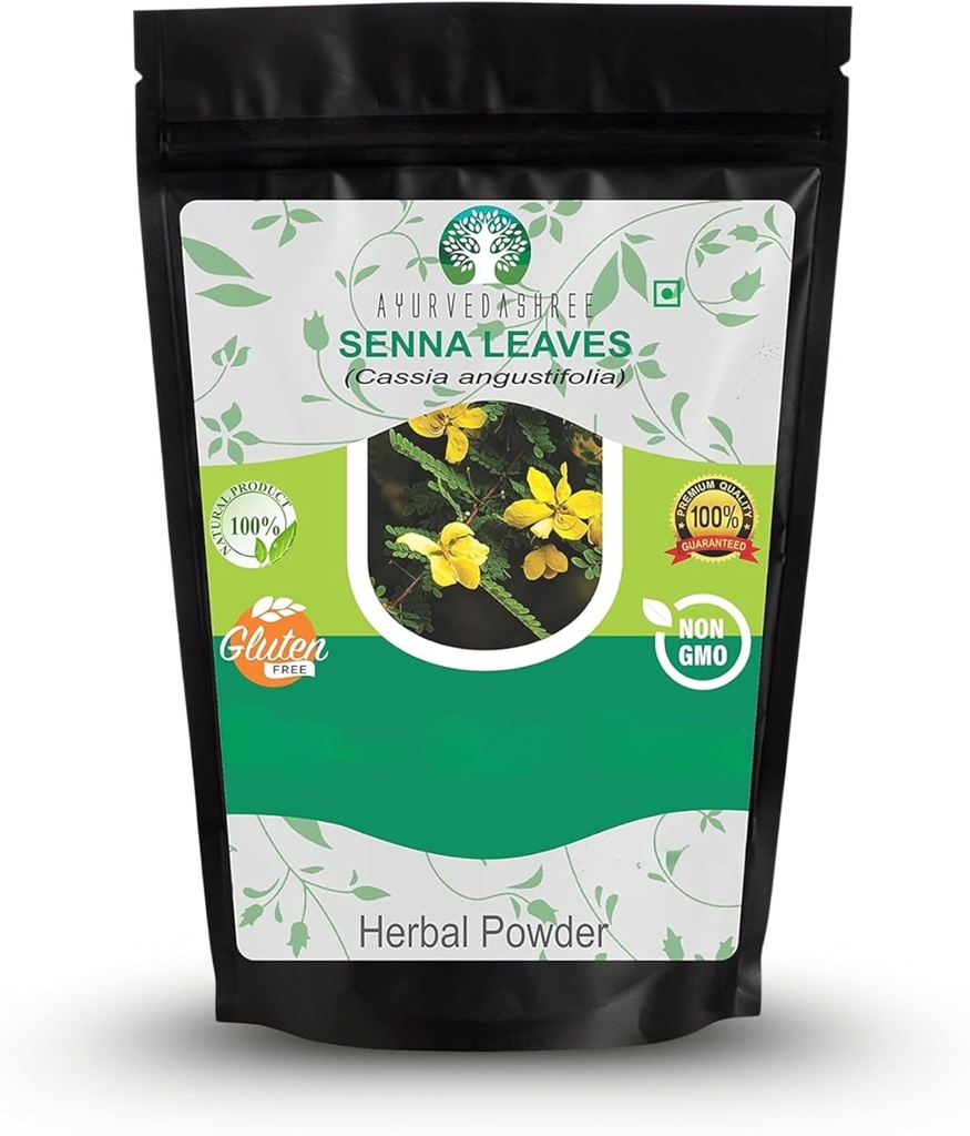 Senna Leaf Powder 200 Gm I Cassia angustifolia Powder I Ayurvedic Herbal Suplemento para apoyar Función Digestiva I 100% Puro &amp; Natural