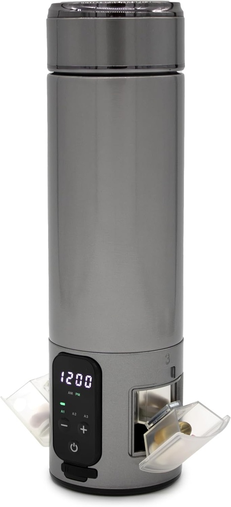 e-Pill Smart Acero Inoxidable Organizador de Botella de Agua y Recordatorio de Medicina