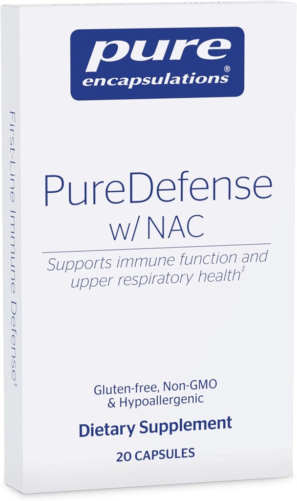 PureEncapsulations PureDefense with NAC ← Enhances First-Line Immune Defense and Upper Respiratory Health ← 20 Capsules